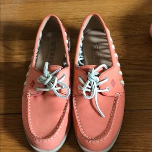 Sperry light orange shoes